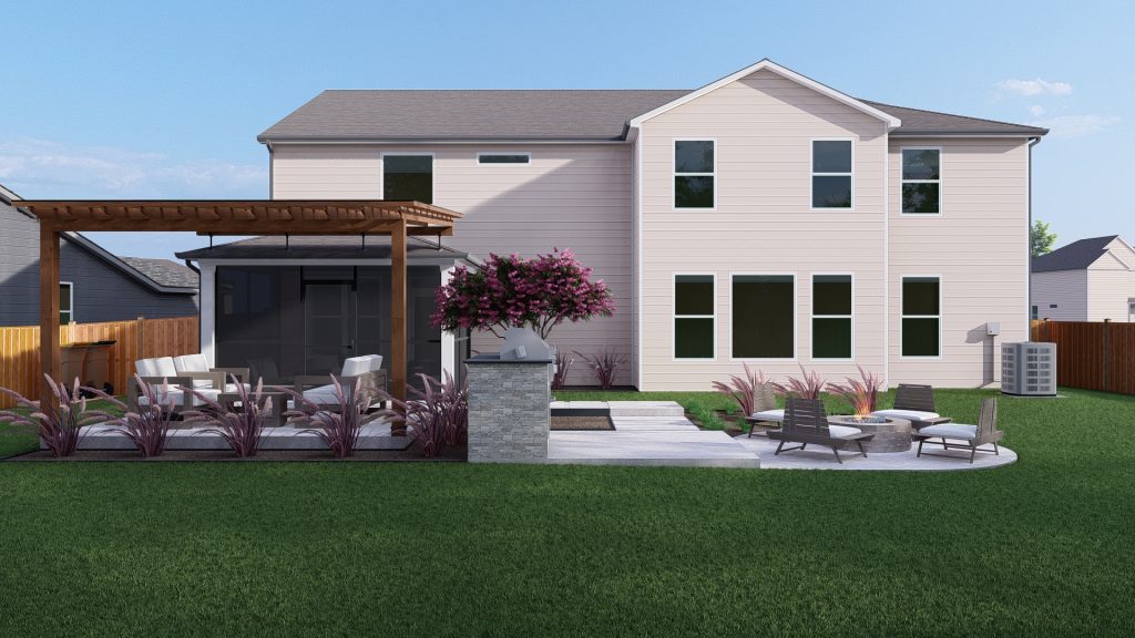 patio 3d rendering