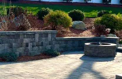 fire pit coastal hardscapes