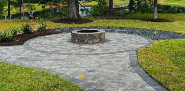 Pooler Patio Project: Custom Patio, Walkway, & Fire Pit new patio walkway pooler