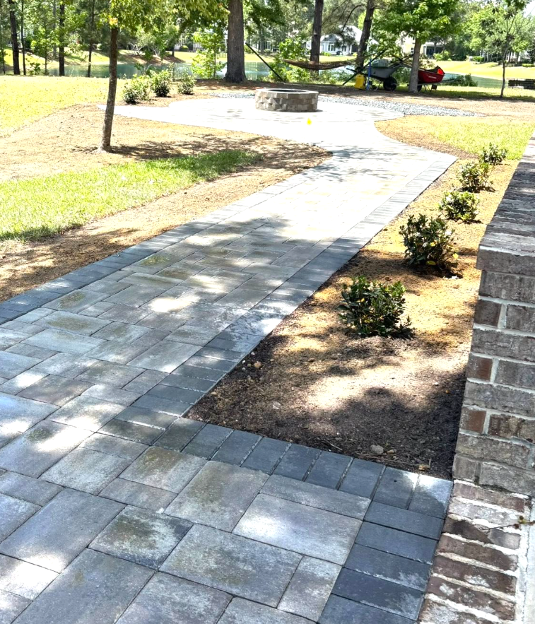 Pooler Patio Project: Custom Patio, Walkway, & Fire Pit Pooler Patio Project: Custom Patio, Walkway, & Fire Pit