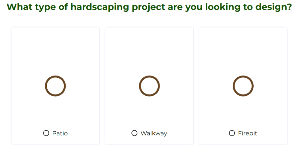 choose your hardscaping project pricing tool