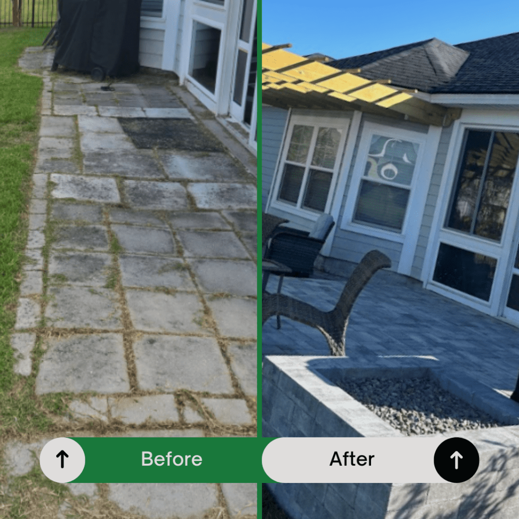 Westbrook (Savannah Quarters) New Patio & Pergola before and after patio savannah quarters