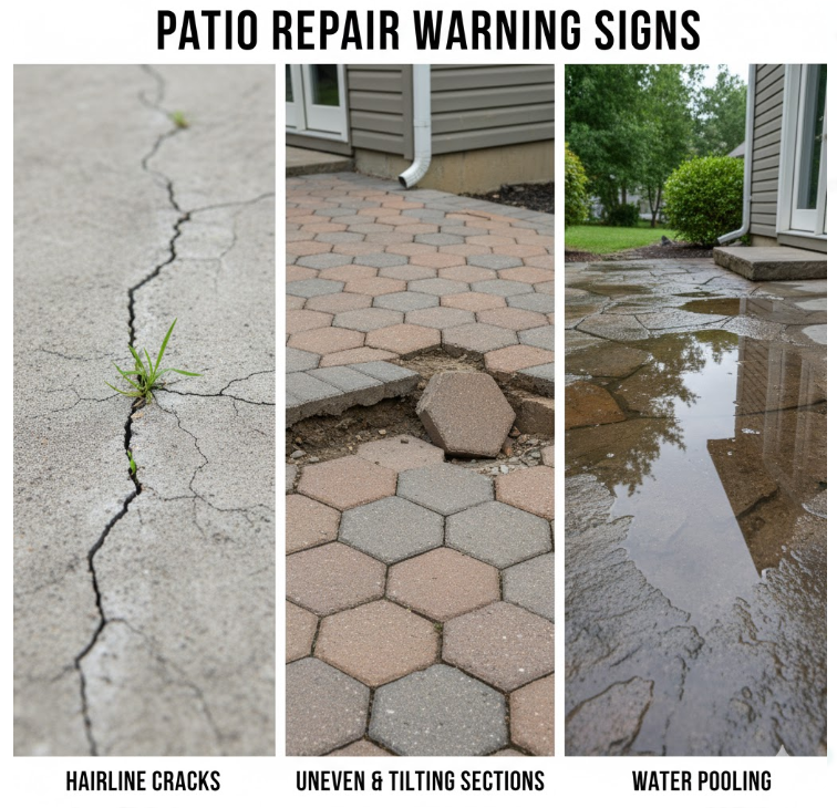Patio Repairs Savannah - How to Fix Cracked & Uneven Patios warning signs of patio repairs needed