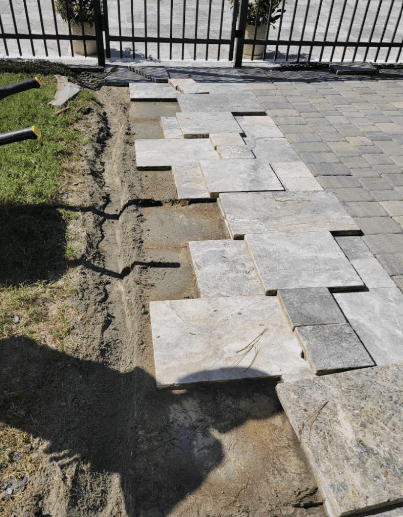 travertine paver tile repair near me