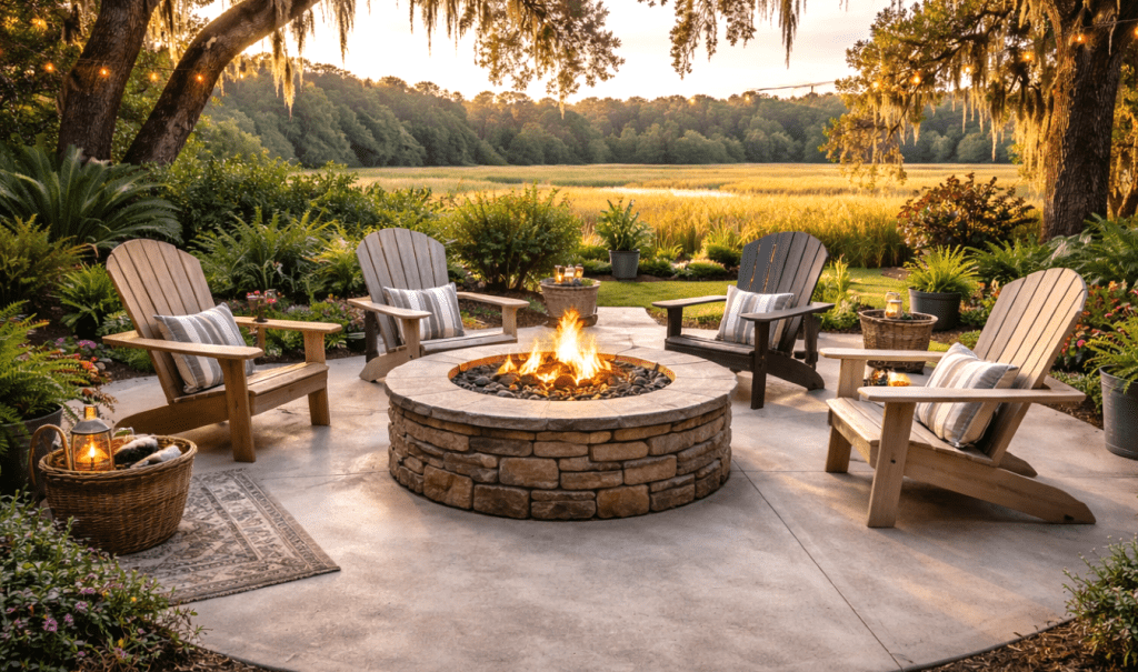 concrete patio company firepits and more