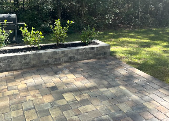 Rincon, Georgia | Pergola, Paver Patio & Seating Wall Installation