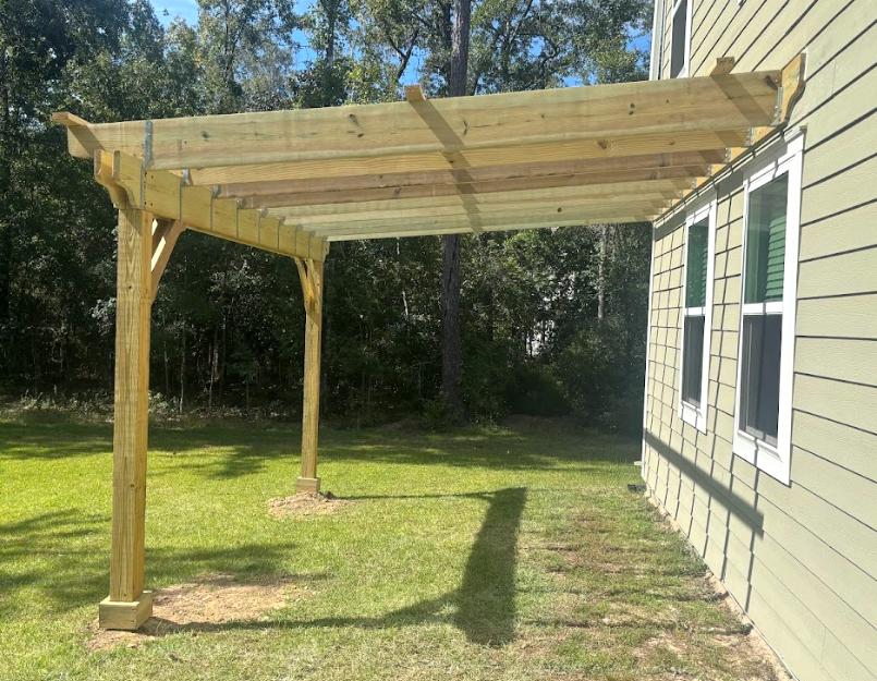Rincon, Georgia | Pergola, Paver Patio & Seating Wall Installation