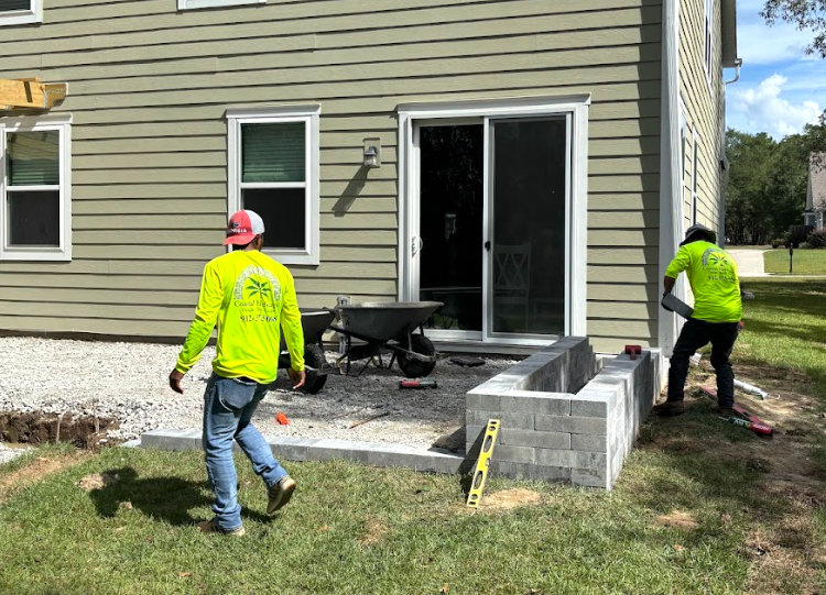 Rincon, Georgia | Pergola, Paver Patio & Seating Wall Installation