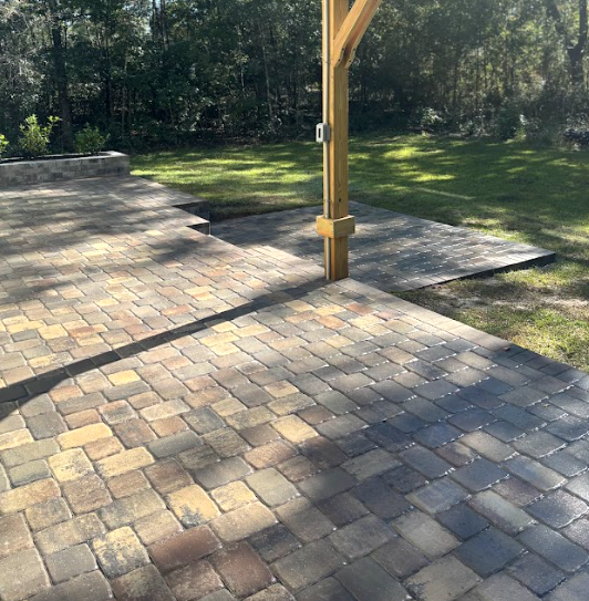 Rincon, Georgia | Pergola, Paver Patio & Seating Wall Installation